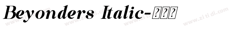 Beyonders Italic字体转换